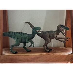 Jurassic World 2015 Toy Dinosaur Velociraptor Lot Charlie and Delta Figures